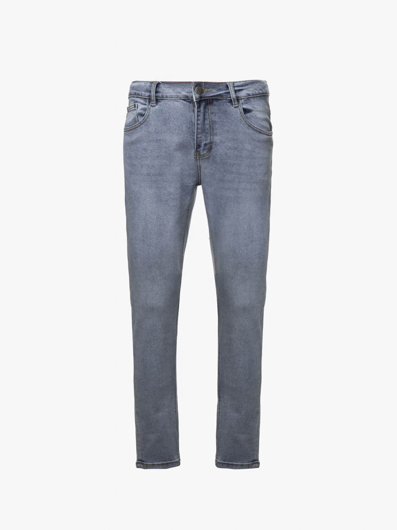 quan jeans tron xanh nhat form slimfit qj113
