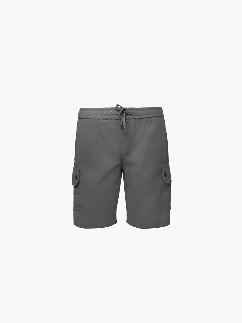 quan short kaki trang tri duong dieu 2 ben tui hop form straight qs073 mau xam