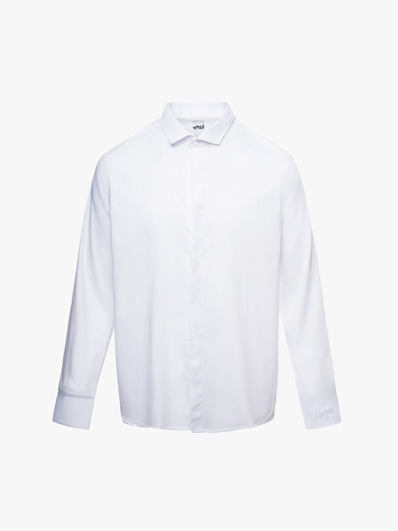 ao so mi tay dai vai bamboo theu chu liberty m form slimfit sm188