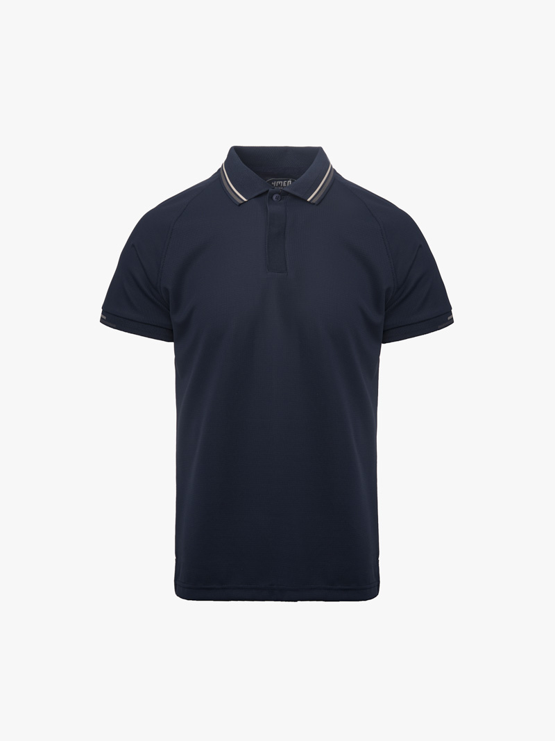 ao polo vai coolmax tron form slimfit po166 mau xanh den