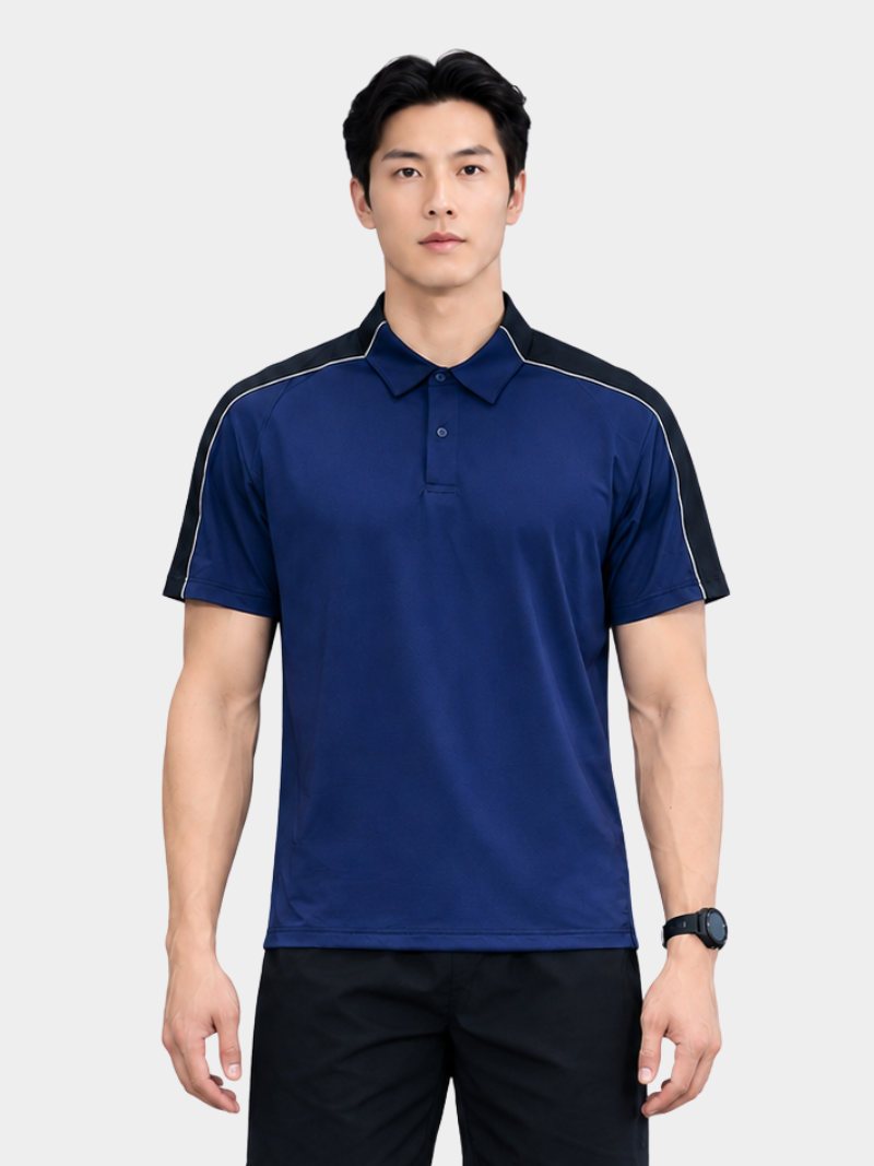 ao polo the thao phoi in logo 4men club sau lung form regular po169
