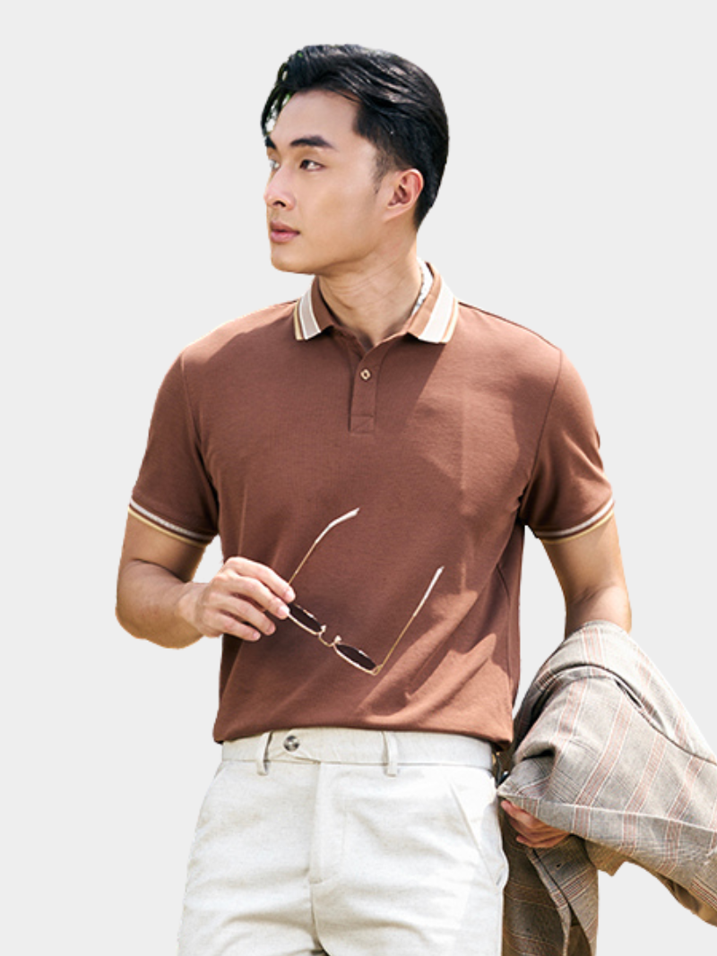 ao polo co phoi mau form regular po172
