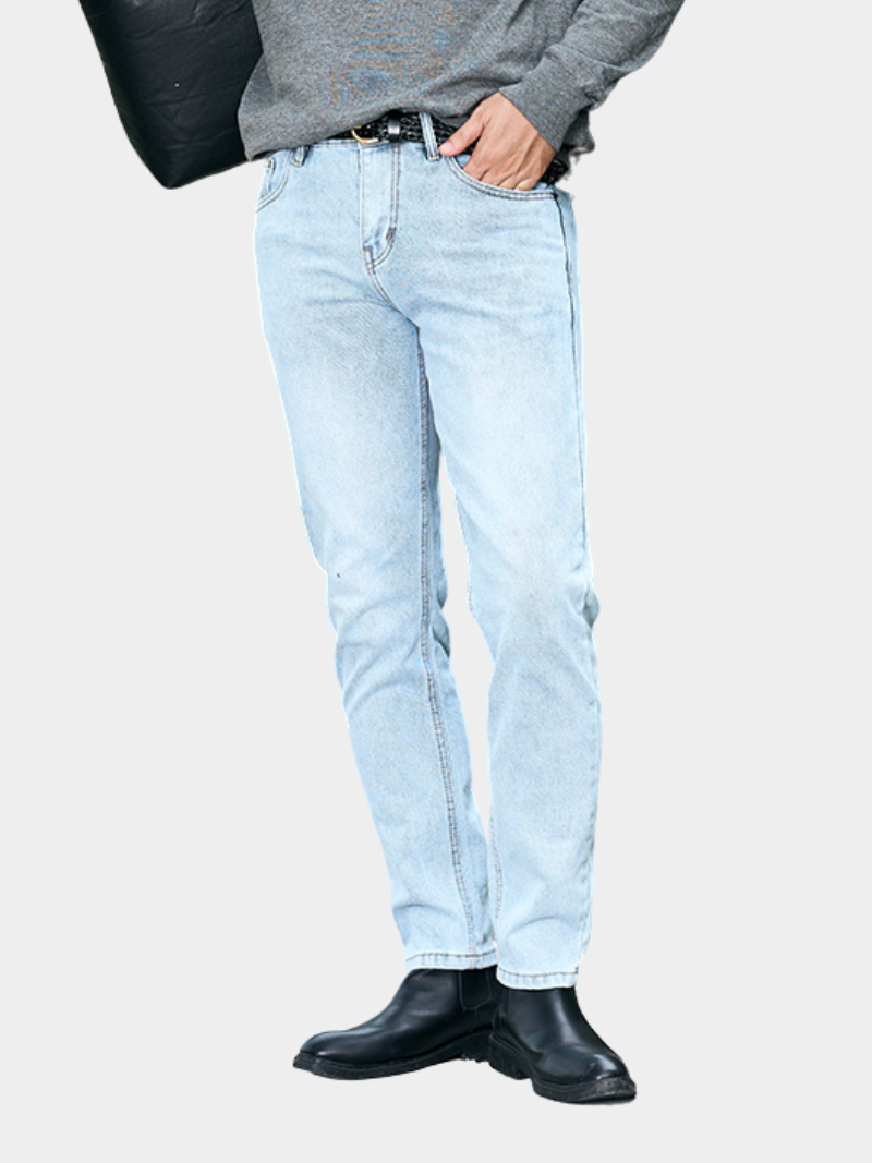 quan jean xanh theu logo 4m form slim qj118