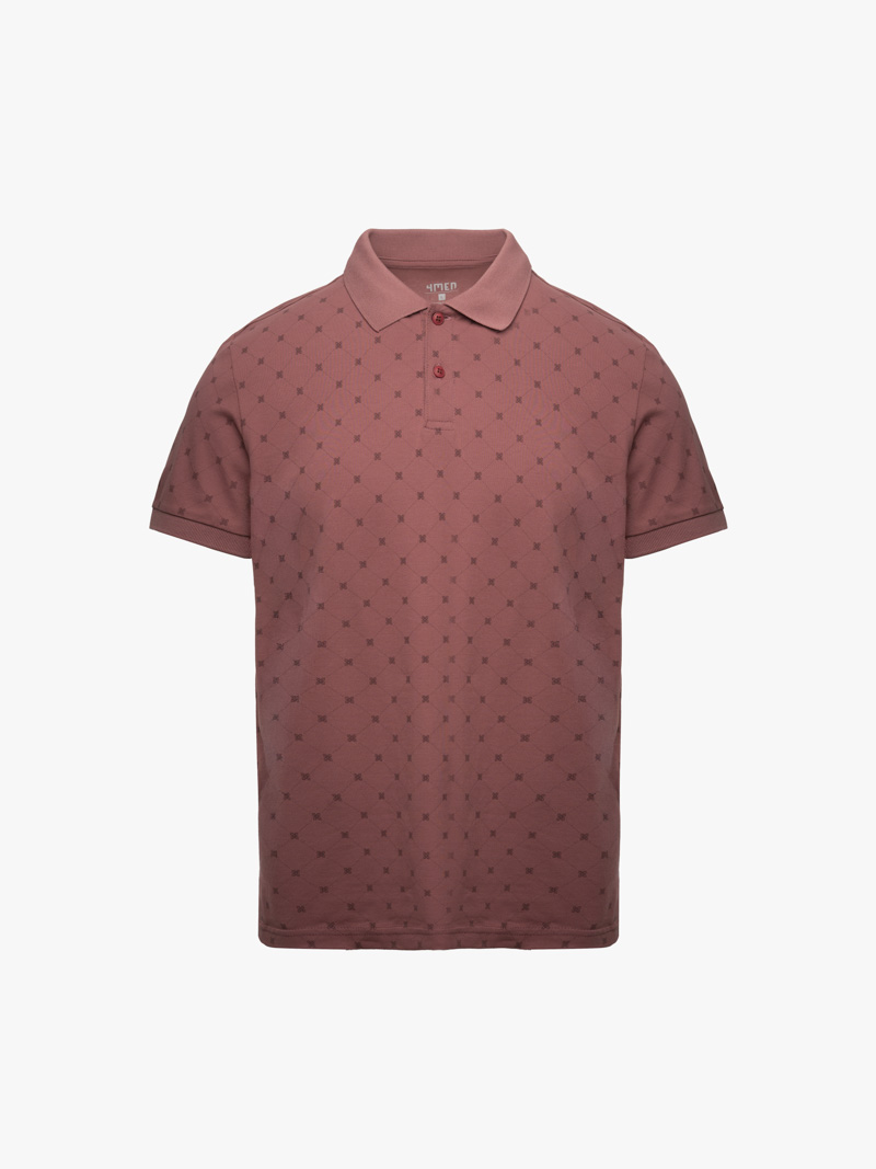 Aó Polo In Pattern Ngựa Form Regular PO180 Màu Đỏ
