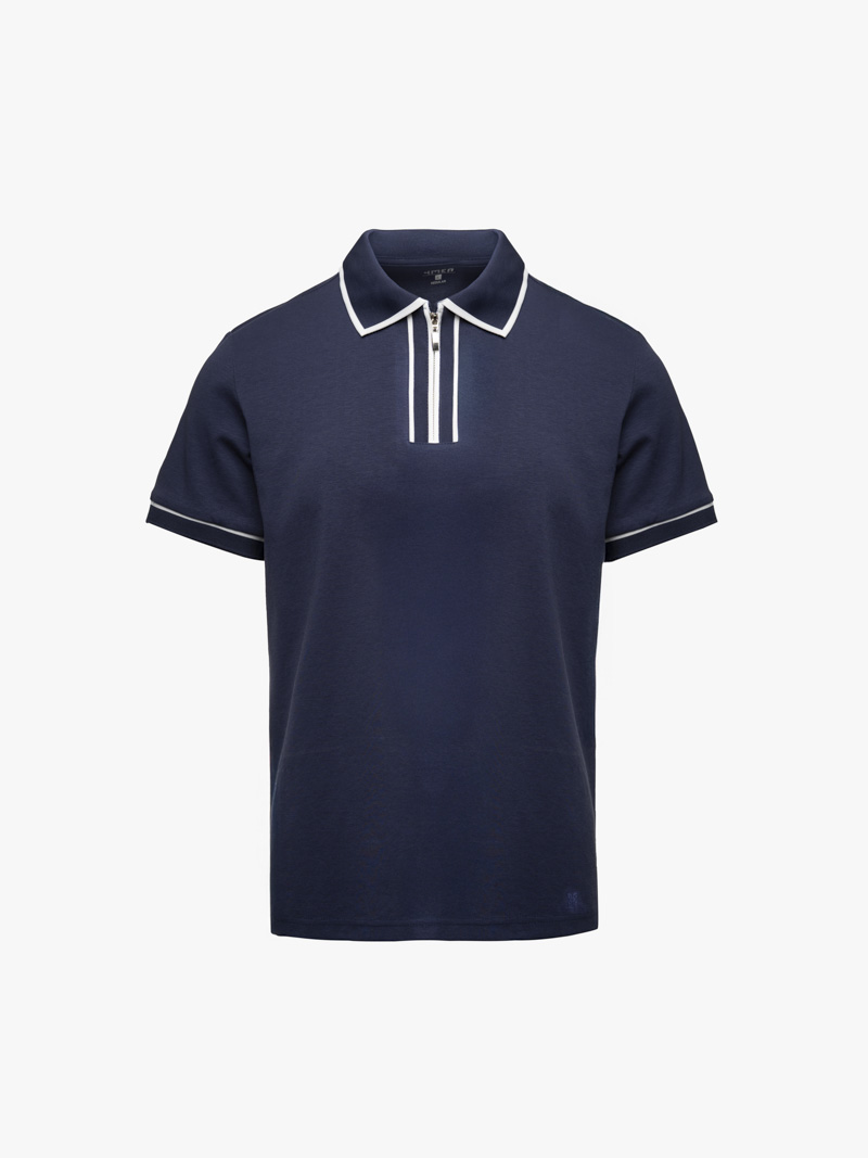 ao polo theu logo ngua duoi lai form regular po182 mau xanh den