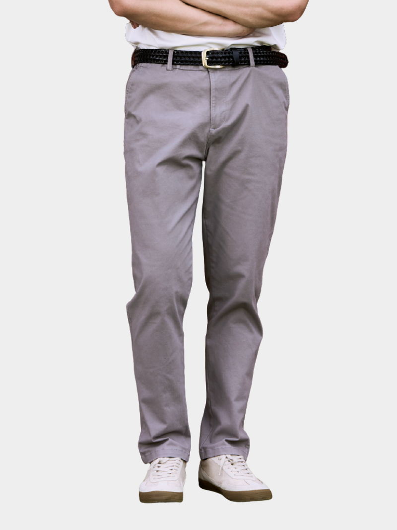 quan kaki tron form slimfit qk032