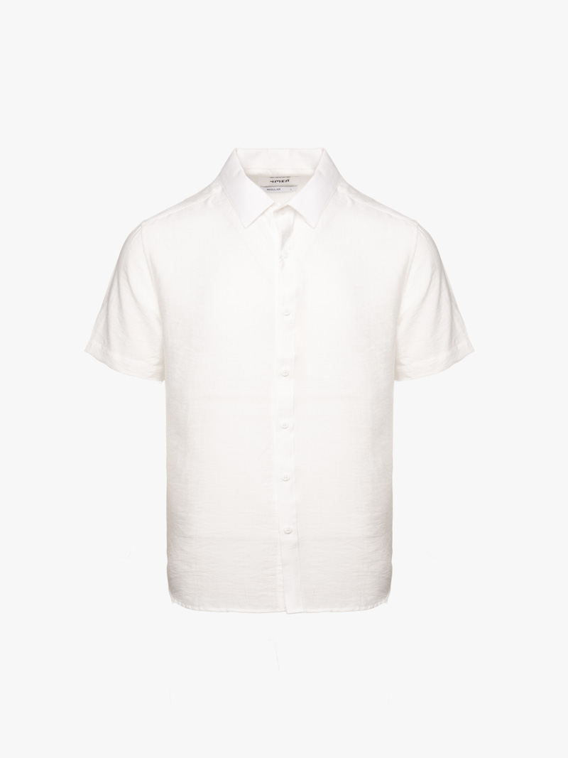 ao so mi linen xuoc ngan tay form regular sm203