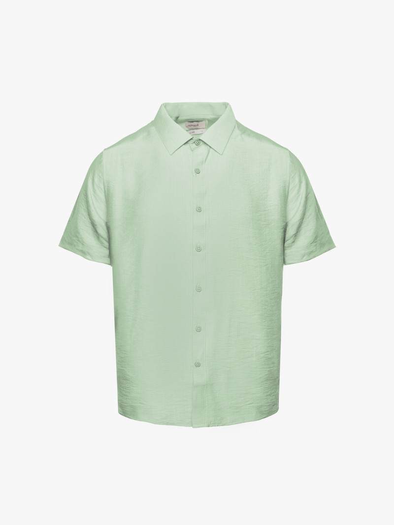 ao so mi linen xuoc ngan tay form regular sm203
