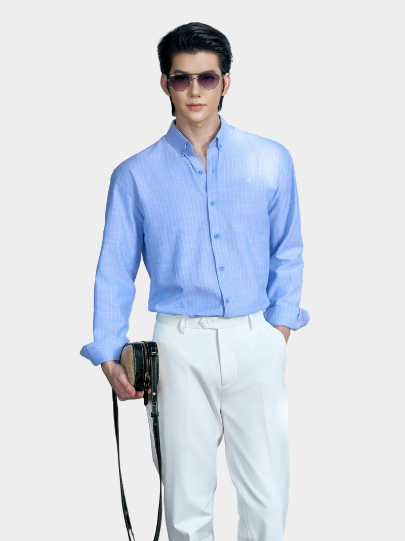 ao so mi oxford soc co button - down form regular sm207