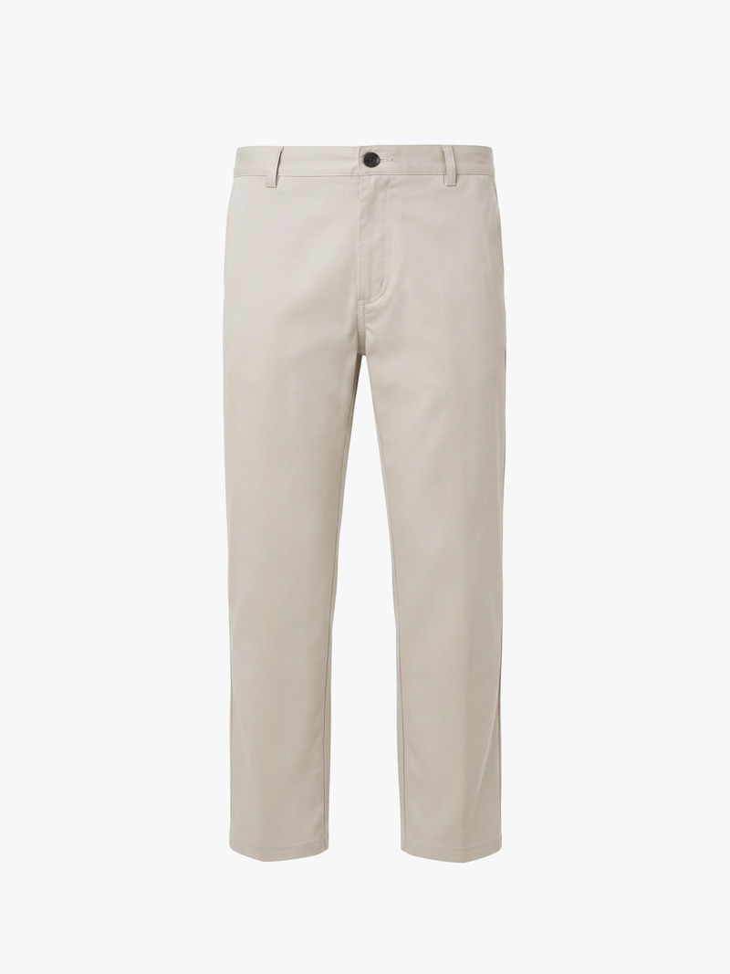 Quần Kaki Trang Trí Dây 3 Sọc Form Straight QK033 Màu Be
