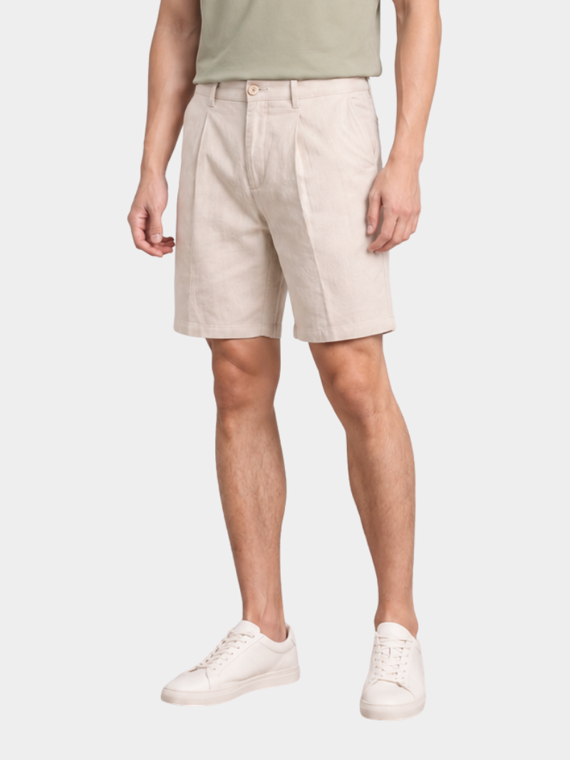 quan short linen theu canh buom form straight qs087