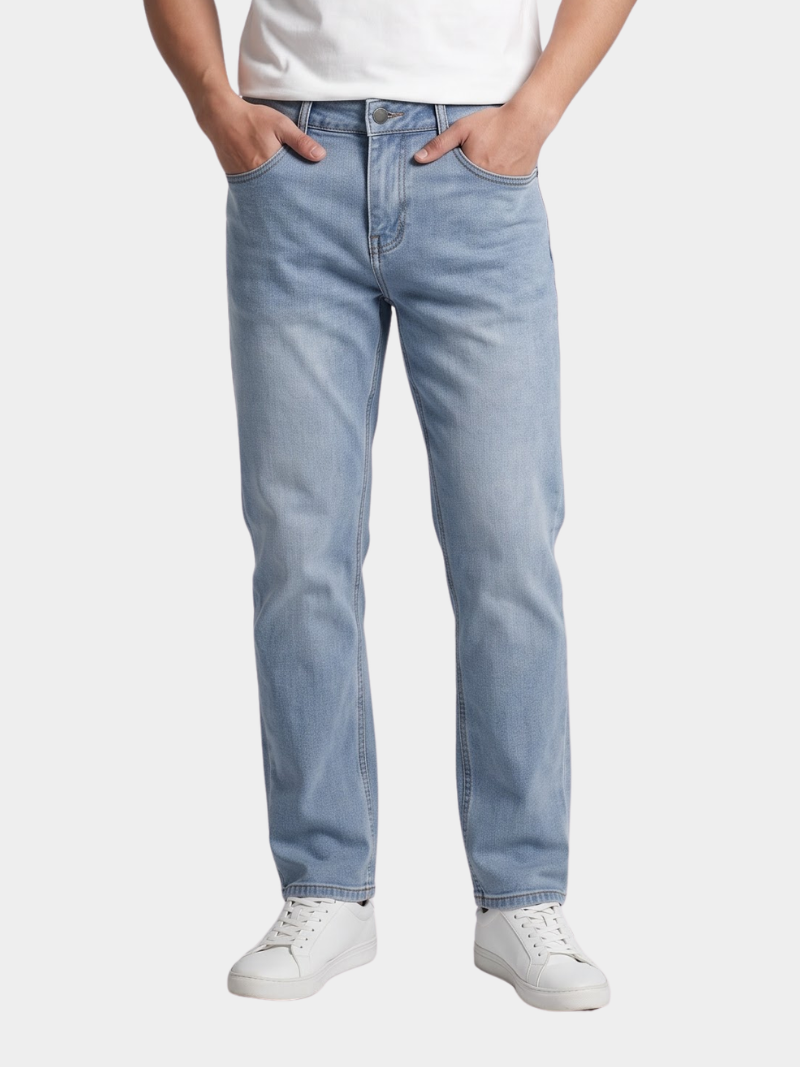 quan jeans theu 3 soc o tui form straight qj128 mau xanh
