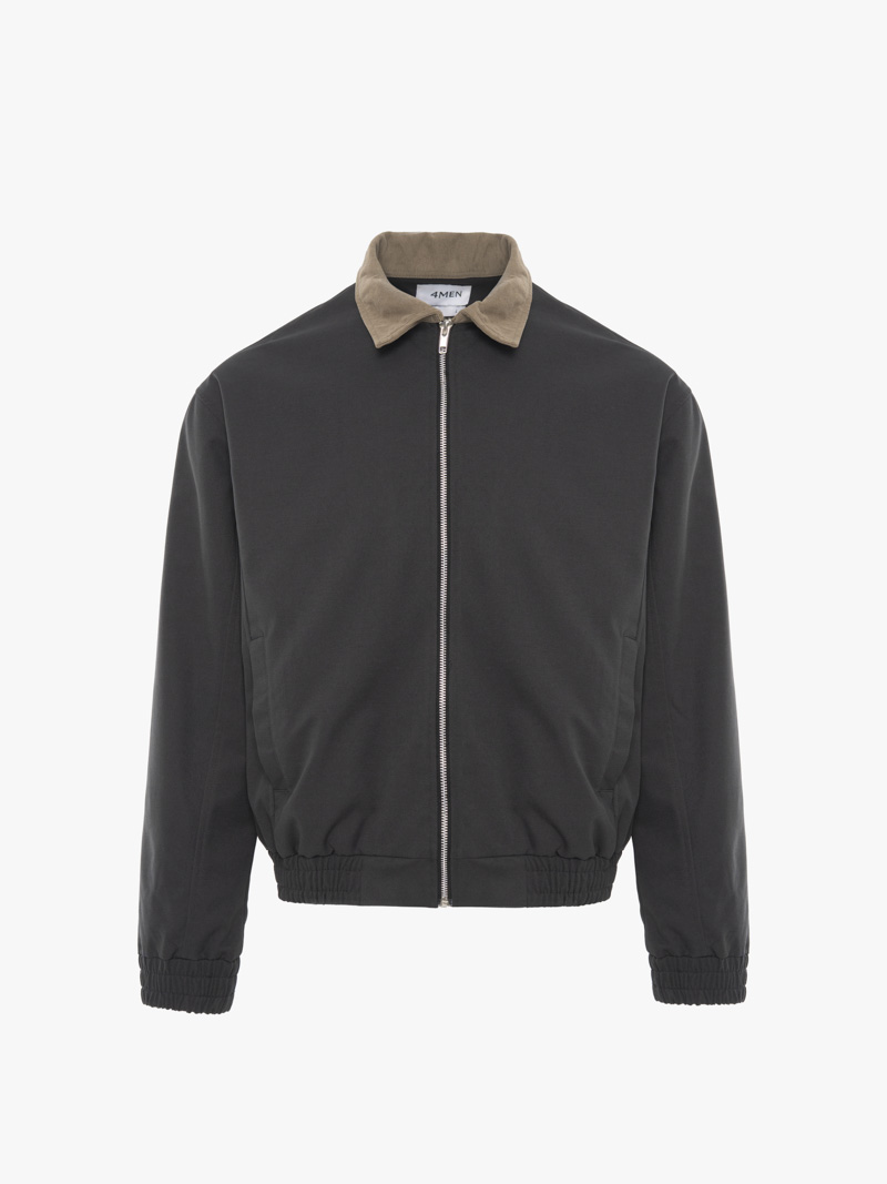 Áo Khoác Blouson Form Relax AK083 Màu Xám Đậm