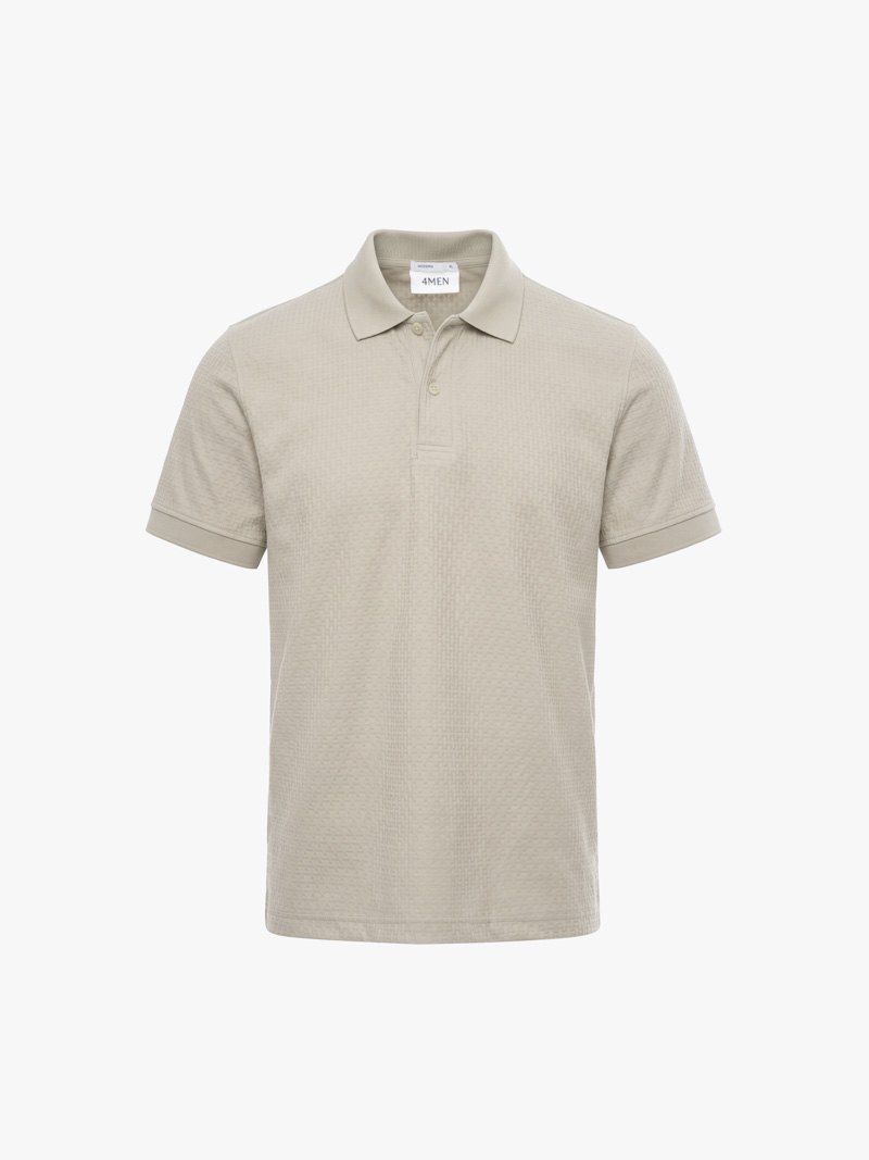 ao polo jacquard texture nep dau khuy form modern po197