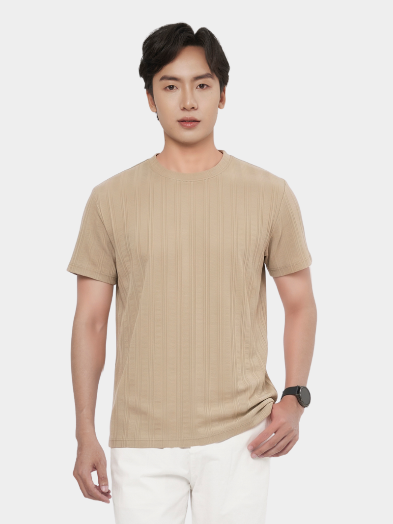 ao thun texture jacquard det noi form modern at201