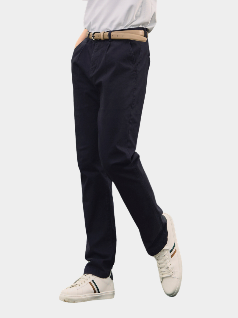 quan kaki tron xep ly form straight qk037
